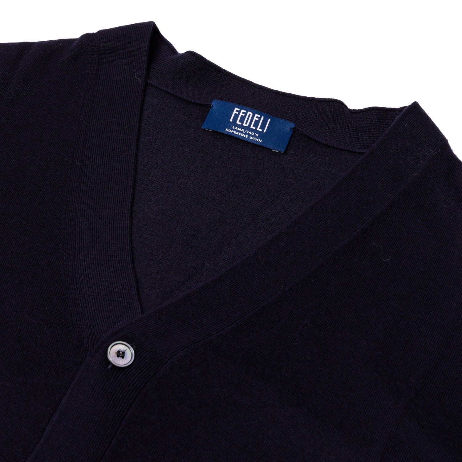 Exclusively for Michael Jondral: Dark Blue Cardigan "Cardigan made from Extra-Fine 140's Merino Wool